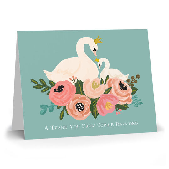 Swans Folded Note Cards